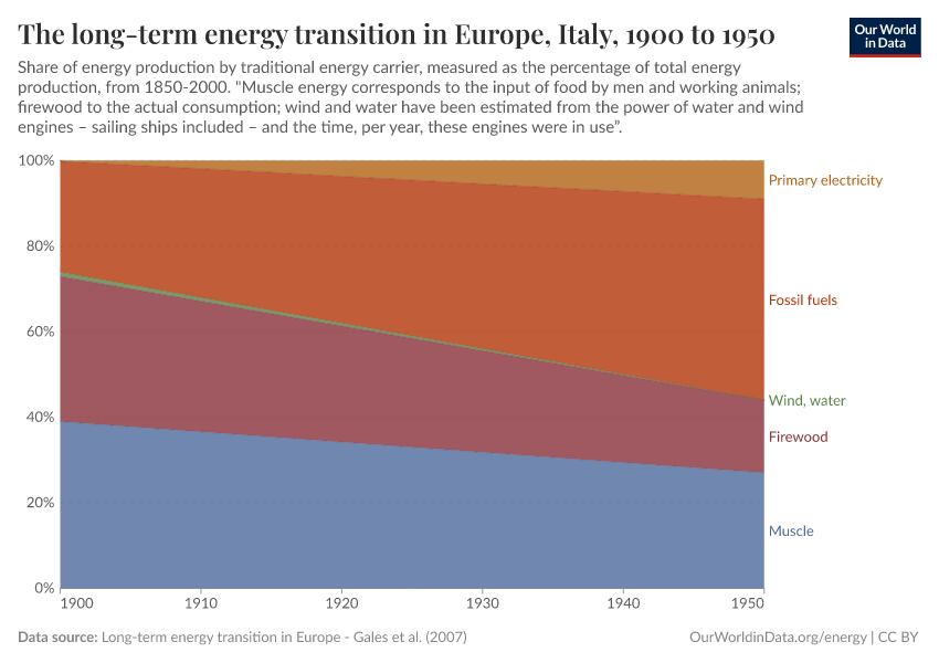 The long-term energy transition in Europe